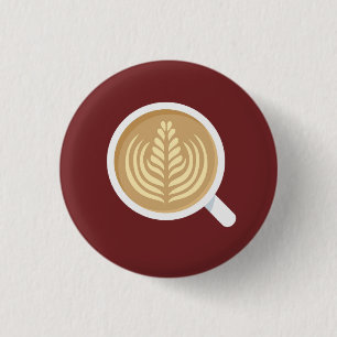 Latte Kunst-Knopf Button