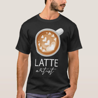 Latte-Künstler-Kaffee-Liebhaber-Familie T-Shirt