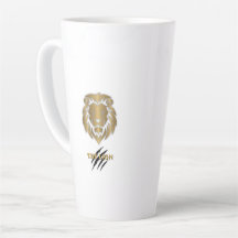 La tasse graphique Lion Or & Noir