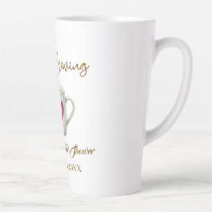 Latte L'amour se prépare tasse à café blanche cœur douch