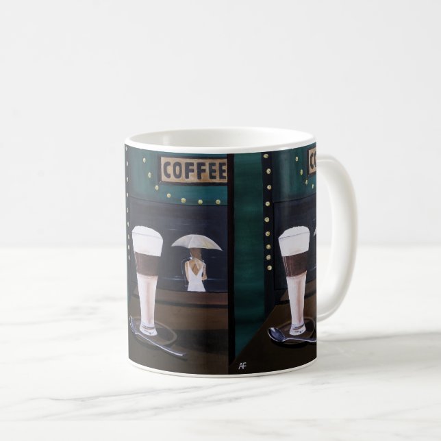 Latte Macchiato Gemälde von Alfred Fox Kaffeetasse (VorderseiteRechts)
