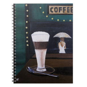 Latte Macchiato Gemälde von Alfred Fox Notizblock
