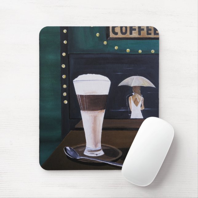 Latte Macchiato Malerei von Alfred Fox Mousepad (Mit Mouse)