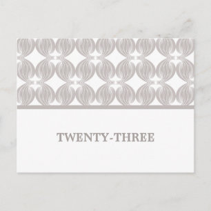 Latte Modern Deko Tischnummer Postkarte