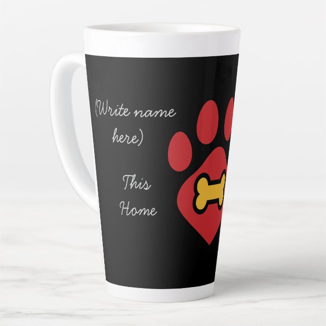 Latte Mug Animal Paw Print Milchtasse (Linke Ecke)