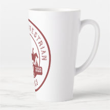 Latte Mug avec le logo de l'OET 50 ans en noir et 