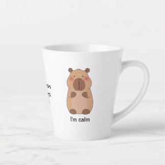 Latte Mug avec mignon dessin animé et citations d'