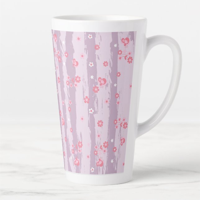Latte Mug – Butterfly Garden (Droite)