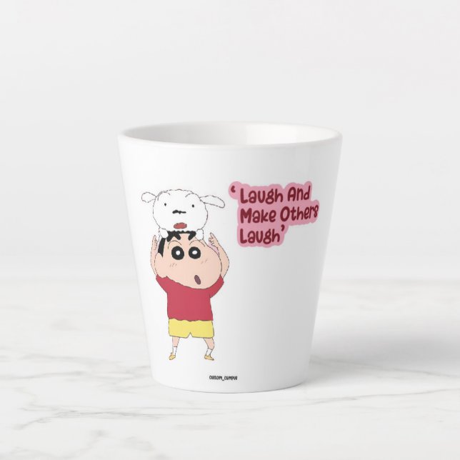 Latte Mug - Cadeau parfait pour les fans de Shinch (Devant)