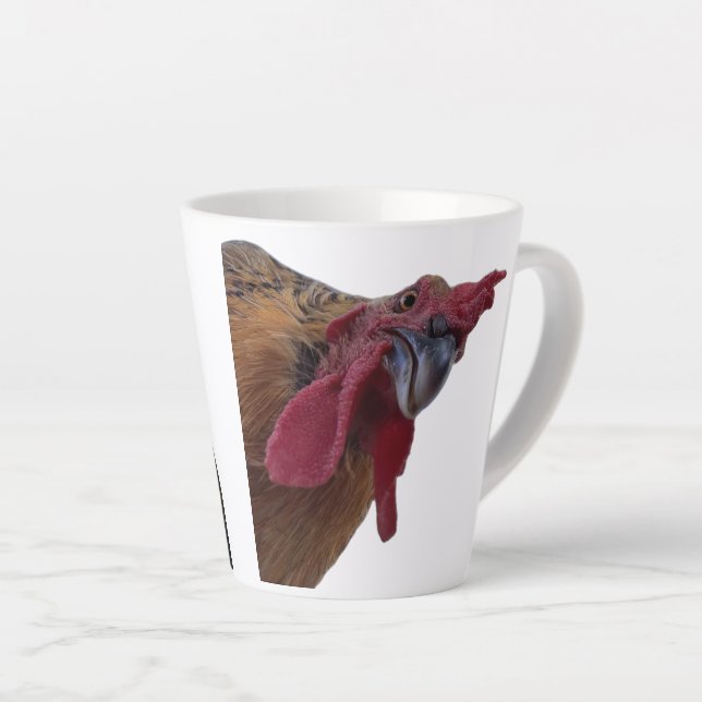 Latte Mug Chicken Portraits Milchtasse (Rechte Ecke)