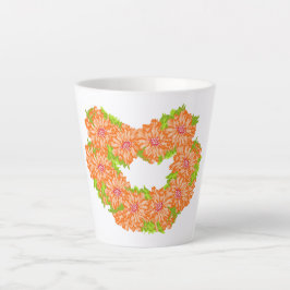 Latte Mug : Coeur des marguerites