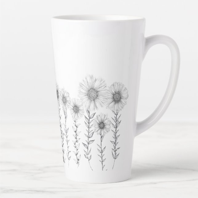 Latte Mug Daisy Floral (Droite)