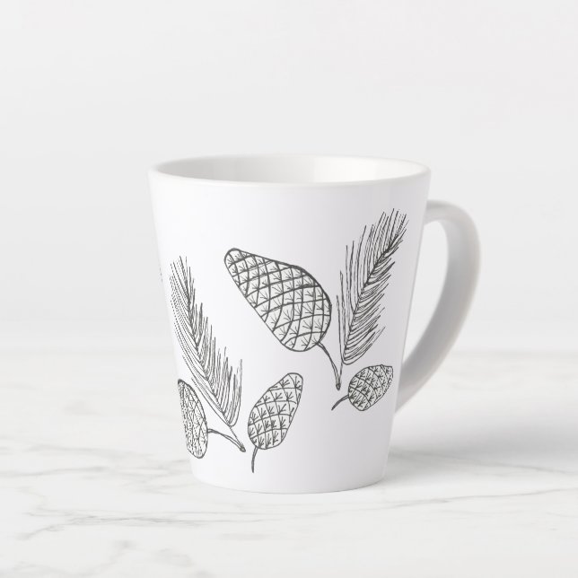 Latte Mug de Pine Cone (Angle droit)