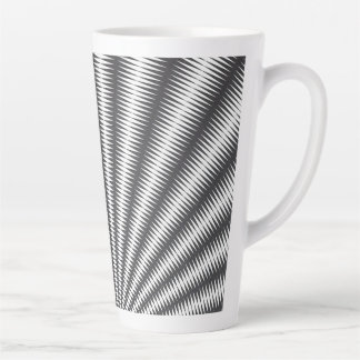 Latte Mug - Design géométrique noir et blanc