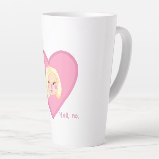 Latte Mug filles humeur (Angle droit)