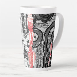 Latte Mug – Friction Lands Abstract Design Milchtasse