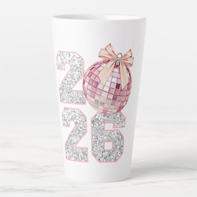 Latte Mug-Happy New Year 2026 Milchtasse (Vorderseite)