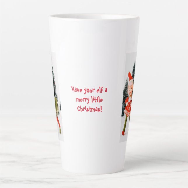 Latte Mug, Merry Christmas Elf Milchtasse (Vorderseite)