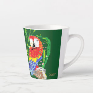 Latte Mug : Perroquet