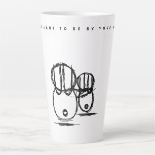 Latte-Mug   Süßes Pärchen-Häschen   Sei an deiner  Milchtasse