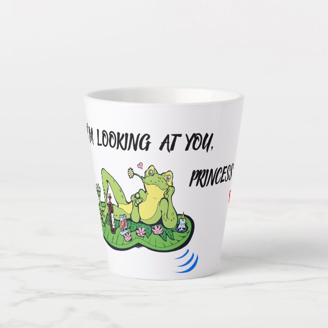 Latte Mug Valentine's Day Drôle Amour Embrasser la (Devant)
