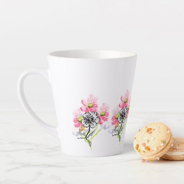 Latte Mug : Wild Flowers  (En situation)
