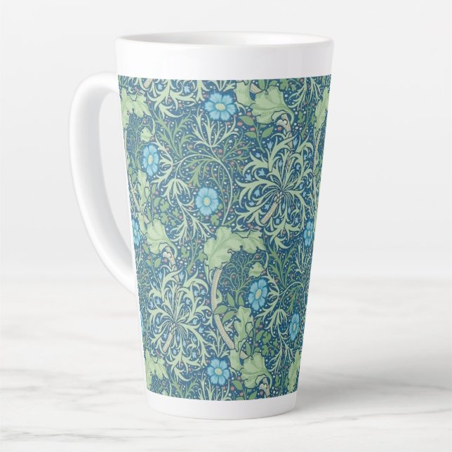 LATTE MUG : WILLIAM MORRIS : CONCEPTION D'ALGUES D (Angle gauche)