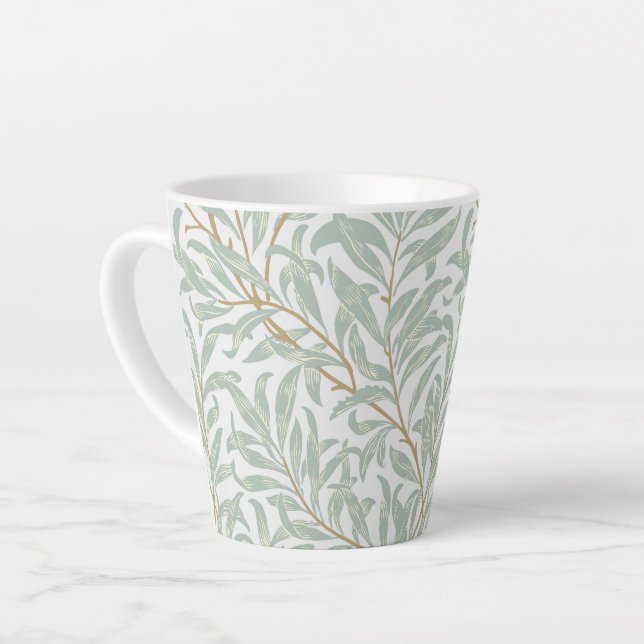 LATTE MUG : WILLIAM MORRIS : WILLOW DESIGN (Angle gauche)
