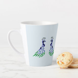 Latte Mugs : Le paon