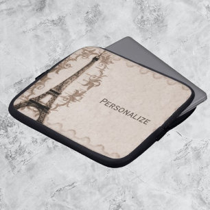 Latte Paris Grunge Laptop-Hülle Laptopschutzhülle