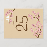 Latte & Pink Cherry Blossom Hochzeitsstimmung Tisc