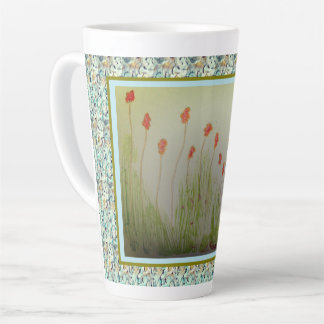 Latte - Red Wildflowers Milchtasse