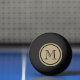 Latte Solid Color Black Custom Monogram Tischtennisball (Net)