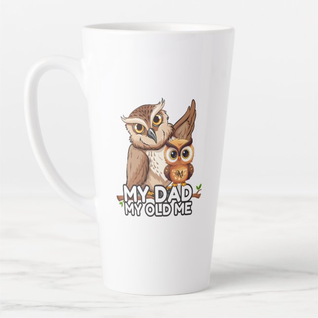 Latte Tasse 17oz : Mein Vater Mein Altes Ich (weiß (Links)