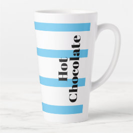 Latte Tasse - Blue Hoops - Hot Chocolate