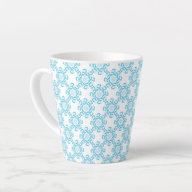 Latte Tasse Blue Pattern (Linke Ecke)