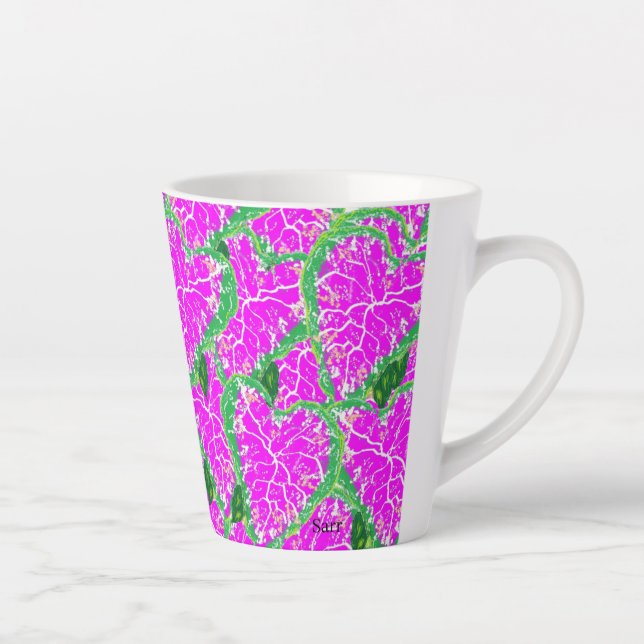 Latte Tasse: Blume Tropicle Milchtasse (Rechts)