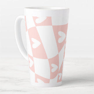 Latte Tasse Cœur Abstrait Rose Clair – Esthétique Minima