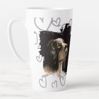 Latte Tasse d'amour de chien épagneul