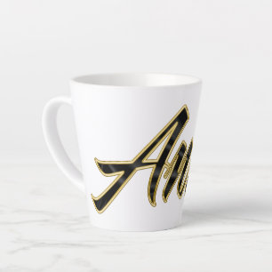 Latte Tasse de café Anna black Lettering