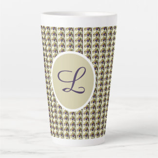 Latte Tasse de café au lait monogramme en vitrail person