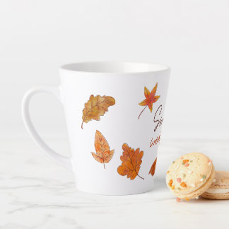 Latte Tasse de café automnal cosy