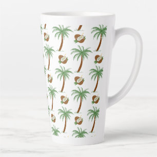 Latte Tasse de café Paradis d'été Palmier Cocotier Tropi