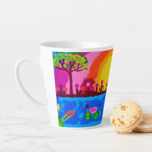 Latte Tasse de paysage naturel