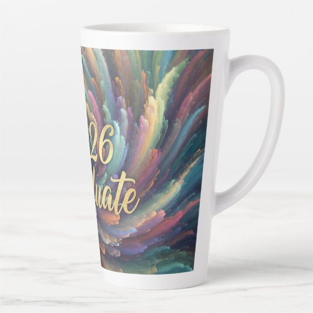 Latte Tasse de remise des diplômes Paint Swirl 2026 (Droite)