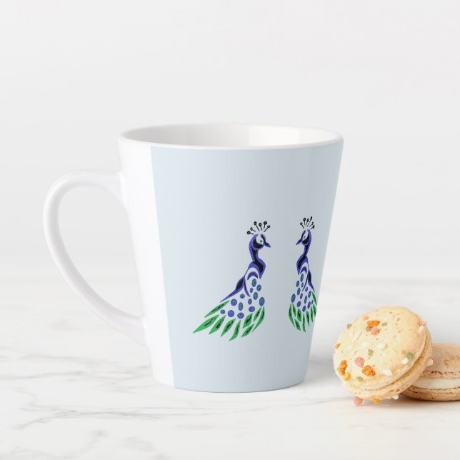 Latte Tasse: Der Pfau Milchtasse (Beispiel)