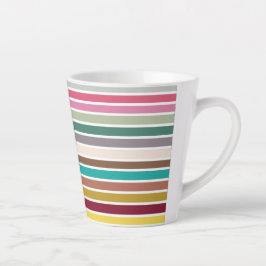 Latte Tasse des Retro-Streifenmusters