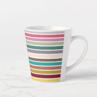 Latte Tasse des Retro-Streifenmusters