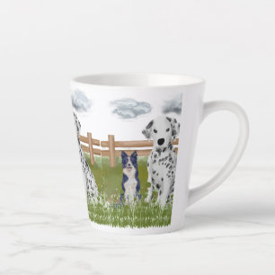Latte Tasse Duo Chien de Ferme – Art Animal Rustique