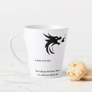 Latte Tasse en céramique blanche motivante par GJA Desig